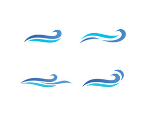 Naklejka premium Modern wave logo template