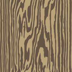 Wood seamless texture. Light teak wooden planks pattern, table top view. Surface with fibre and grain. Vector background