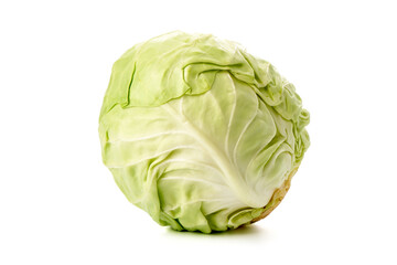 Fototapeta premium Fresh organic Cabbage, isolated on white background.