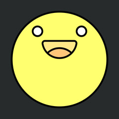 smiley icon on dark background