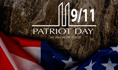 USA Patriot Day illustration. patriotic template for greeting card, flyer, poster, banner. American...