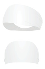 White sport head band. vector illustration