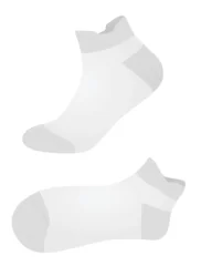 Deurstickers White short sock. vector illustration © marijaobradovic