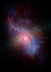 Fototapeta na wymiar Star field in space and a nebulae