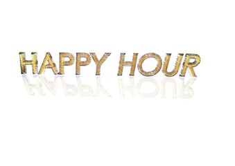 Word Happy hour made from percentage symbols.