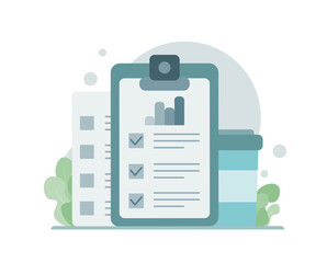 Financial analyst or consultant, company policy and business course. Isolated flat vector illustration