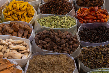  Different Indian Spices for Sale on Street. Indian Spices.