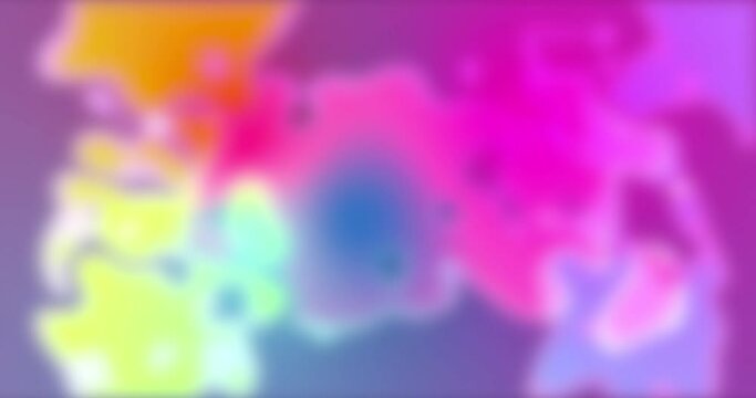 Abstract animation motion design with beautiful multicolored blurred colored smoke with slow motion melted iridescent lava lamp bubbles on a gradient background in 4k high resolution