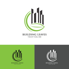 logo building leaf