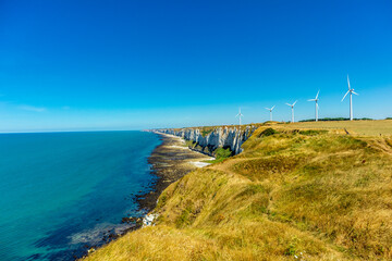 Strandspaziergang an der schönen Alabasterküste bei Fécamp - Normandie - Frankreich