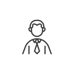 Businessman person line icon