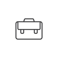 Briefcase, suitcase line icon