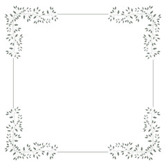 leaves frame, graphic design element