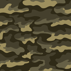 
Forest camouflage seamless military texture. Camouflage pattern for hunting. Ornament