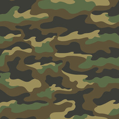 
Army camouflage modern classic pattern, military uniform texture, disguise.