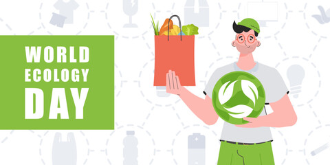 Set of Ecological posters with green backgrounds, liquid shapes, leaves and elements. Layouts for prints, flyers, covers, banners design