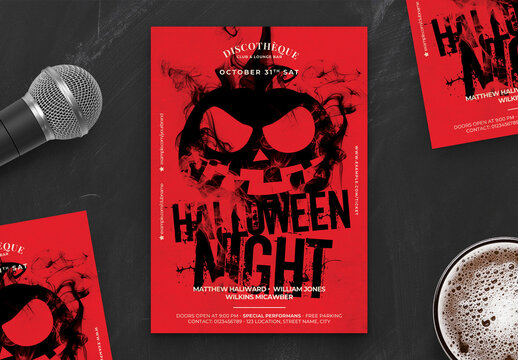 Simple Halloween Flyer Poster