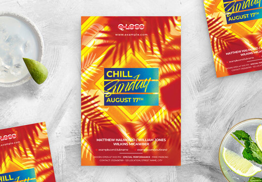 Tropical Summer Club Flyer Poster