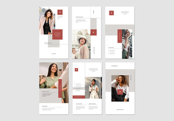 Minimalist Social Stories with Red Accent