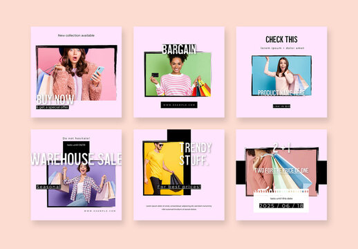 Creative Social Media Layouts for Product Advert