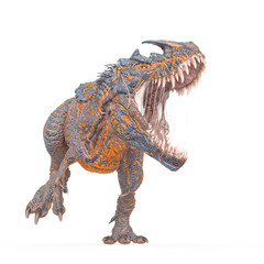 Obraz premium dinosaur monster is walking on white background