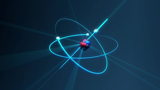 ANIMACION  3D ELECTRONES  ORBITANDO, VIDEO SOBRE CIENCIA, NUCLEO Y ELECTRONES  
