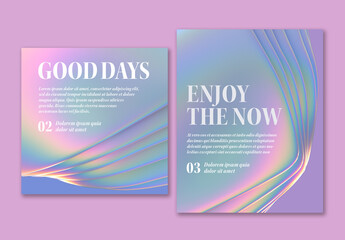 Otherworldly Holographic Social Media Set