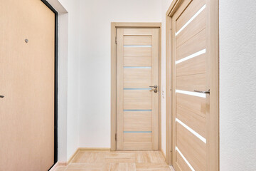 Photos of the interior of a small cozy bright studio