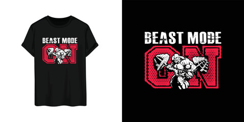 Workout T-shirt design vector for men