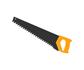 Hacksaw, Hand saw Repair tool logo design. Industry and construction vector design and illustration.