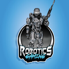 Future robotic soldiers, Esport gaming mascot logo © qasimgraphic1