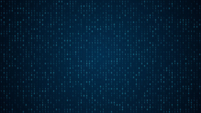 Binary code abstract technology background. Global network