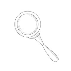 magnifying glass line art, outline magnifying glass for coloring