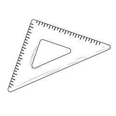 triangular line art, black and white triangular for coloring, stationery for school.