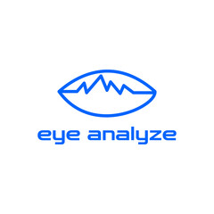 abstract gradient analyze eye modern logo design