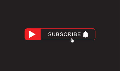 Youtube Subscribe button. bell icon design template for your blogs