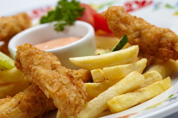 Chicken nuggets with french fries