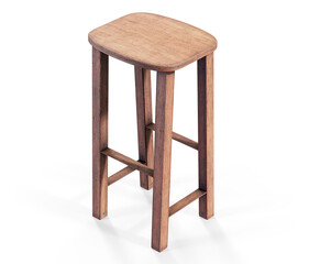 Dark violet modern chair 3d render model isolated on white background