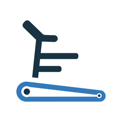 Exercise, running, treadmill icon. Simple editable vector illustration.