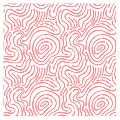 Seamless pattern of pink swirling waves lines. Design for backdrops with sea, rivers or water texture.