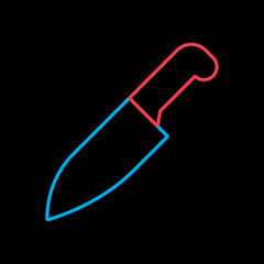 Chef kitchen knife icon. Cutlery. Kitchen utensils