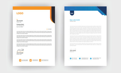 Professional business style letterhead template design