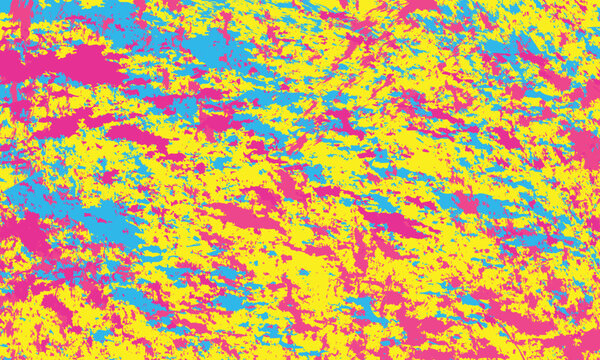 Pink , Blue and yellow mixed Water color camo background vector design