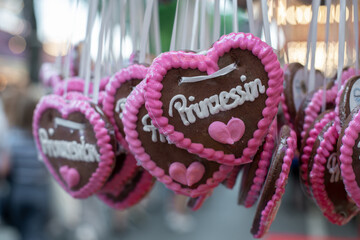 Lebkuchenherz Prinz/Prinzessin auf dem Jahrmarkt