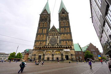 Bremen Cathedral dedicated to St. Peter, is a church situated in the market square in the center of...