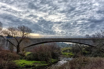 Foto op Plexiglas Puente Nuevo de Herrera en Galapagar, Comunidad de Madrid, España   © josemad