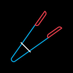 Kitchen tongs vector icon. Kitchen appliance