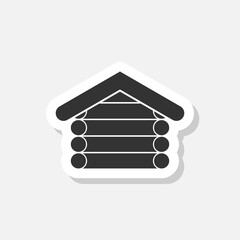 Cabin sticker icon isolated on white background
