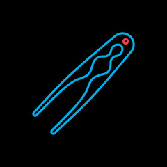 Nutcracker pliers vector icon. Kitchen appliances