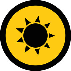 sun, icon, vector, button, symbol, illustration
